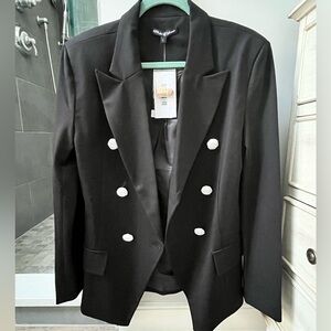 Black Blazer with Gold Buttons